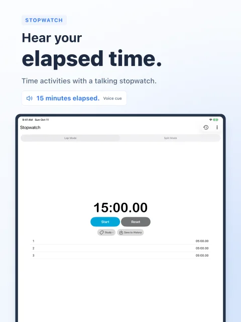 A talking stopwatch